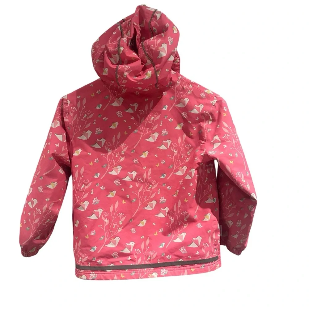 Jan & Jul Fleece Lined Rain Jacket Origami Pink Waterproof‎ Size 6